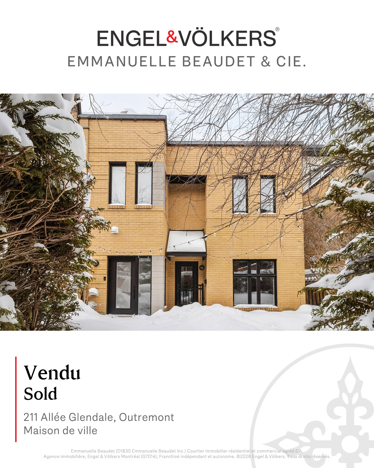 Emmanuelle Beaudet Engel & Völkers Facebook ad: Pour acheter ou vendre dans le sud-ouest de montréal
