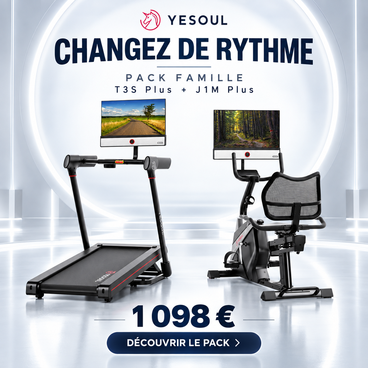 Yesoul Fitness France Facebook ad: Cet été, offrez à votre famille un espace fitness à…