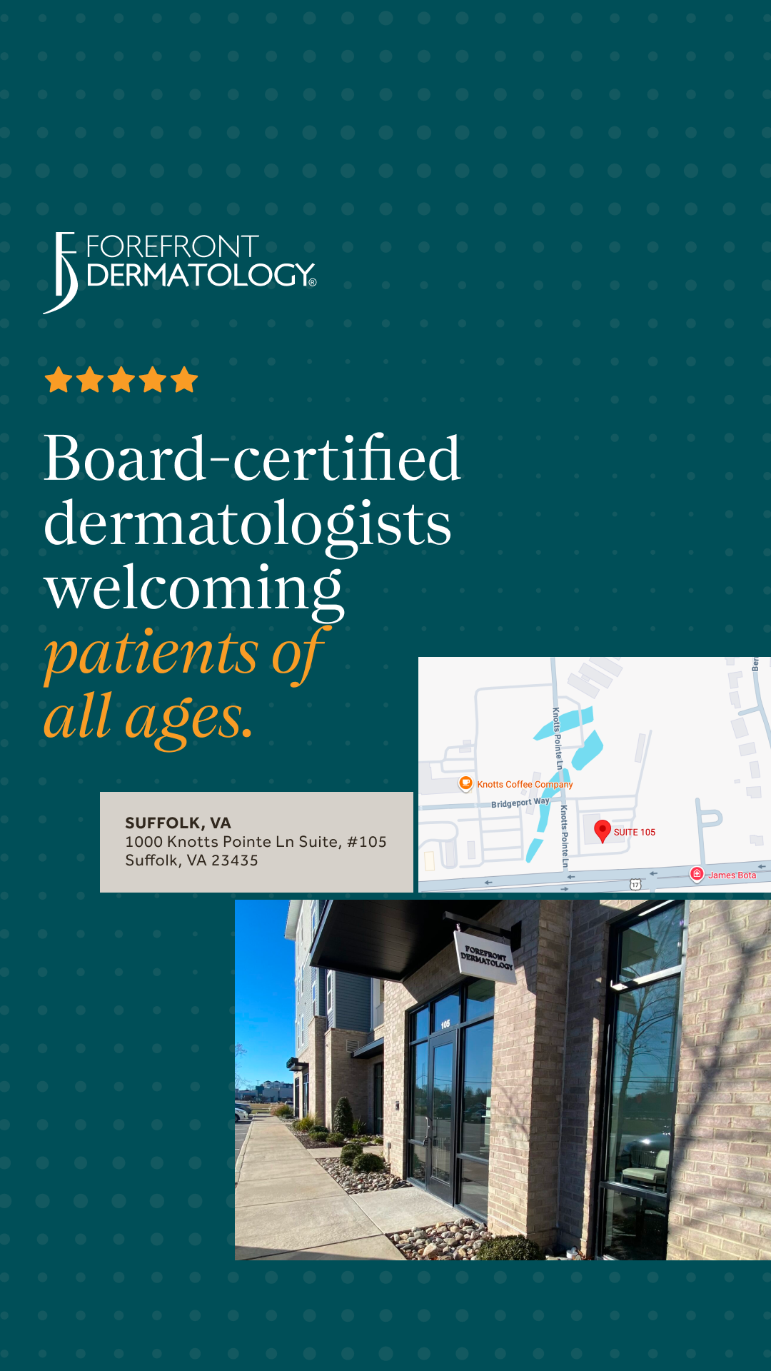 Forefront Dermatology Suffolk Facebook ad from Jun 15, 2026