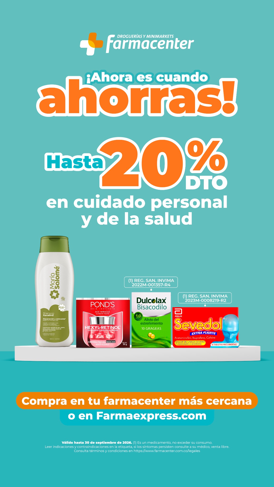 Farmacenter Facebook ad: ¡Ahora es cuando ahorras!