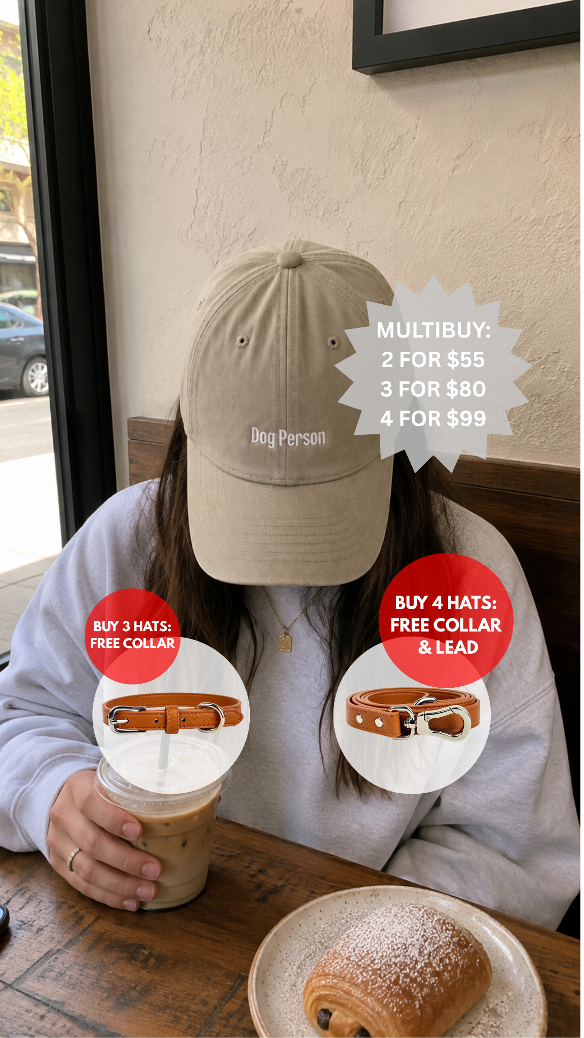 maisonruffau Facebook ad: Caps for You. Free Gifts for Them.