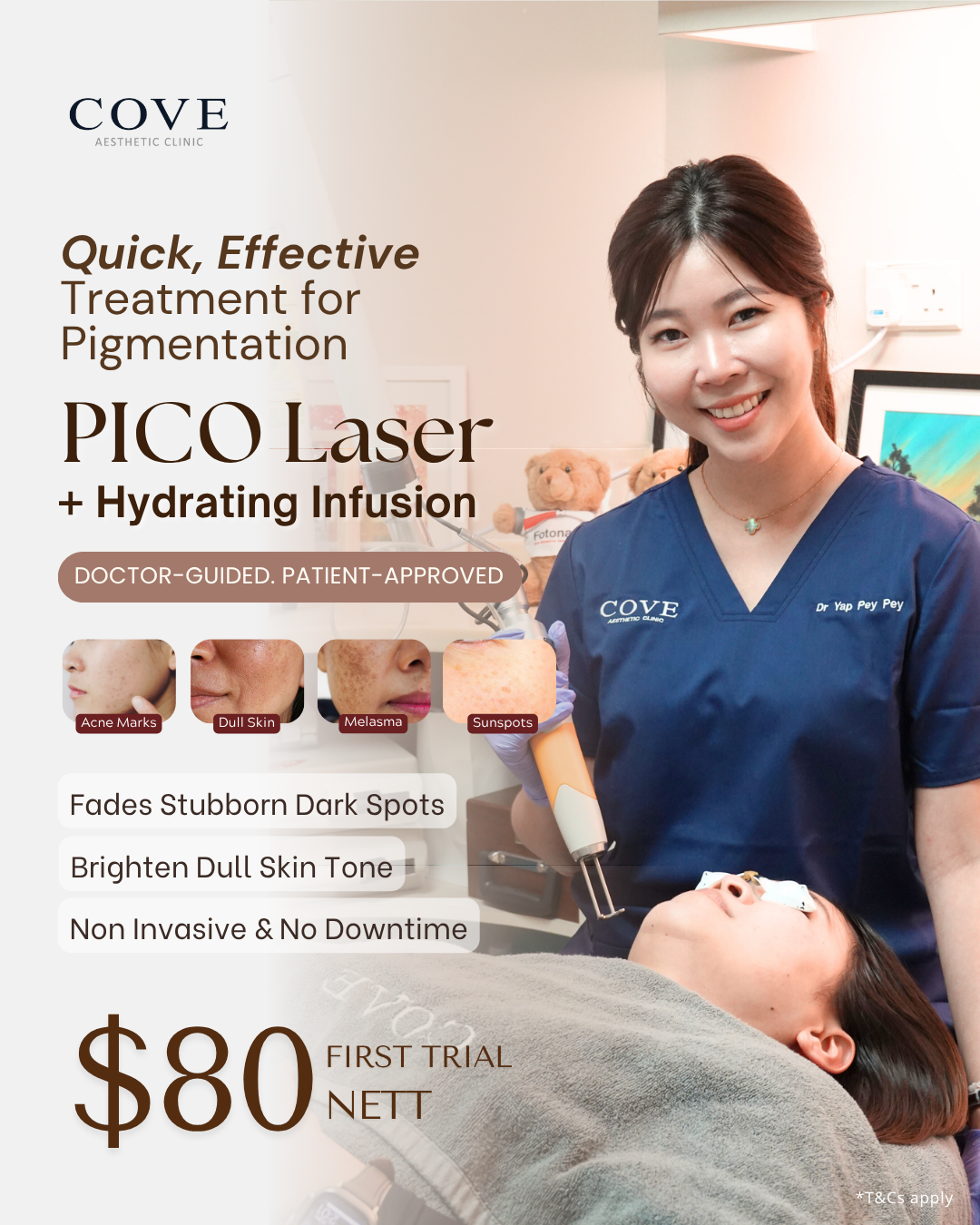 Cove Aesthetic Clinic Facebook ad from Mar 22, 2026
