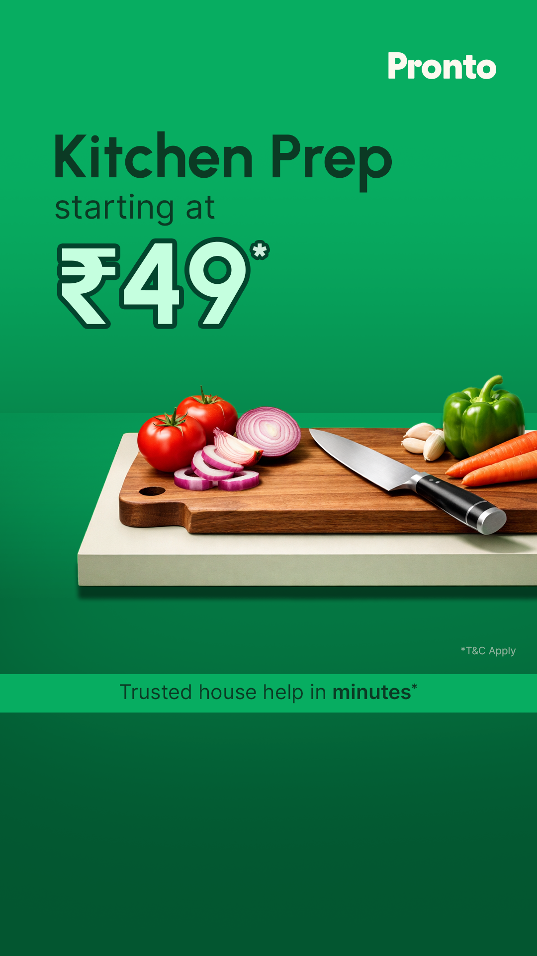 Pronto - India's 10 Minute Home Services App Facebook ad
