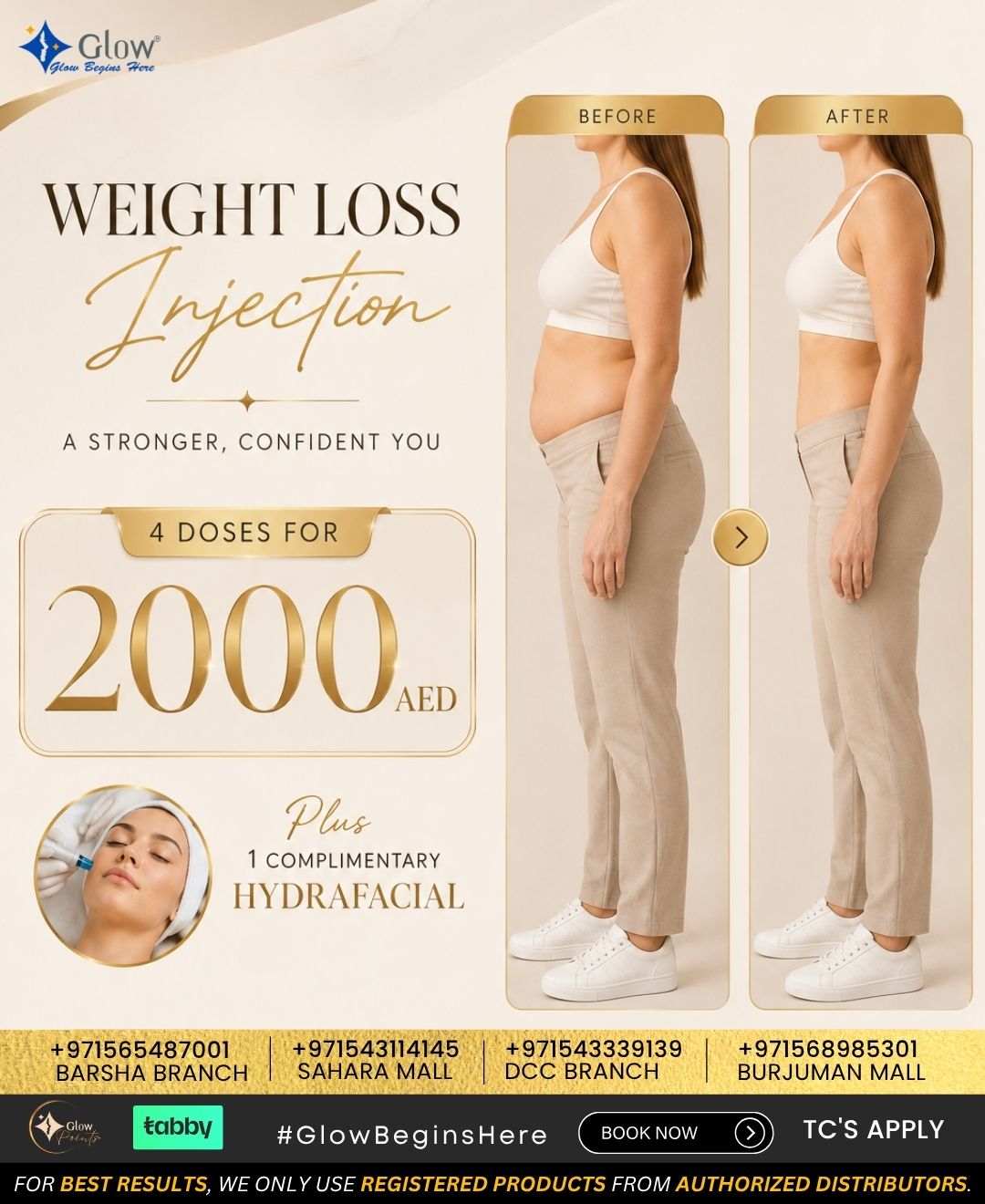 Glow Aesthetics Dermatology Clinic Facebook ad