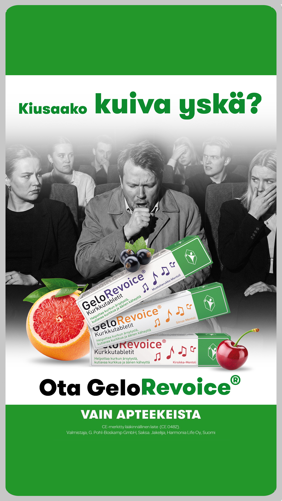 GeloRevoice Suomi Facebook ad