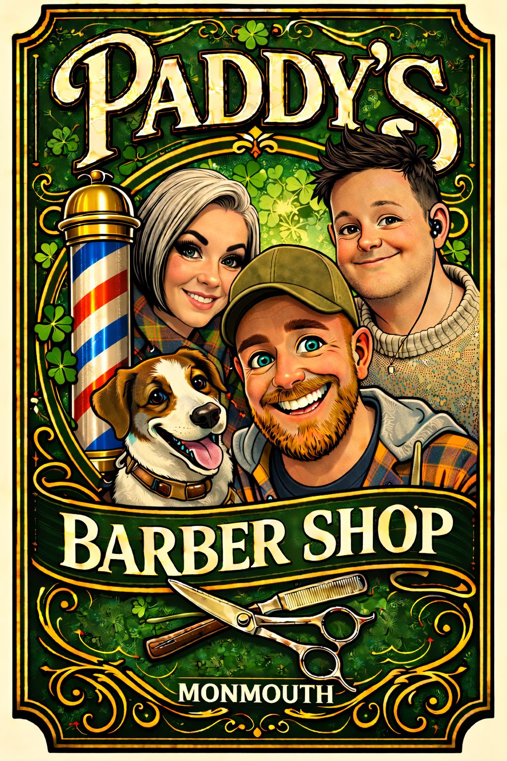 Paddy's Barber Shop Facebook ad: Open 7 Days a Week