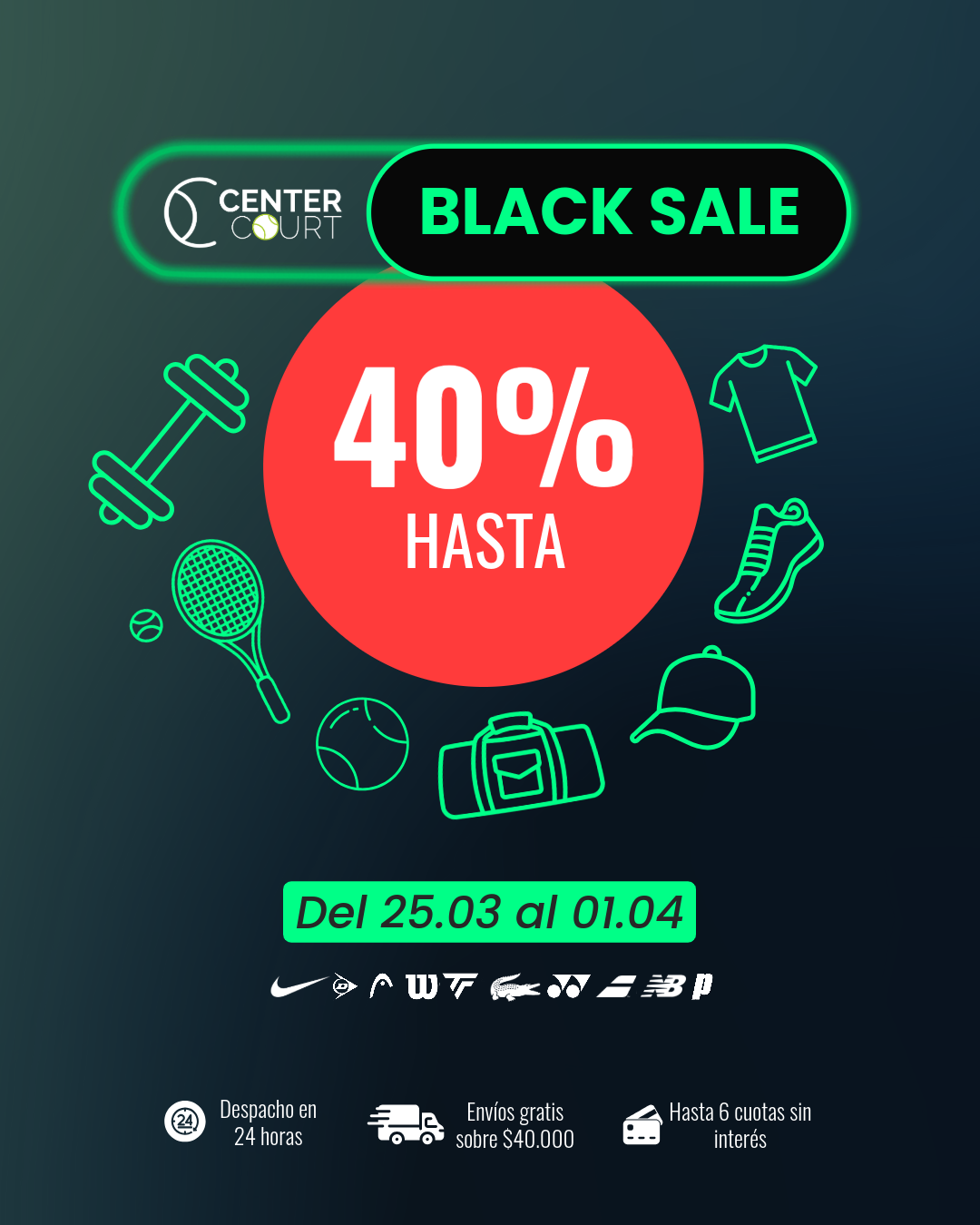 Centercourt Facebook ad: Black Sale Centercourt, Solo del 25 marzo al…