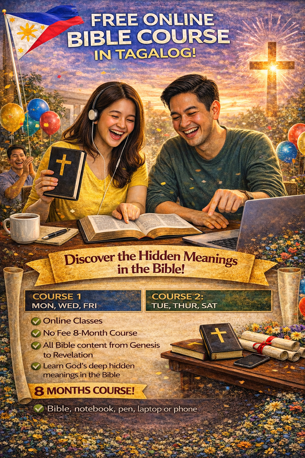 Word & Grace Ministry Association Facebook ad: free Bible lessons online