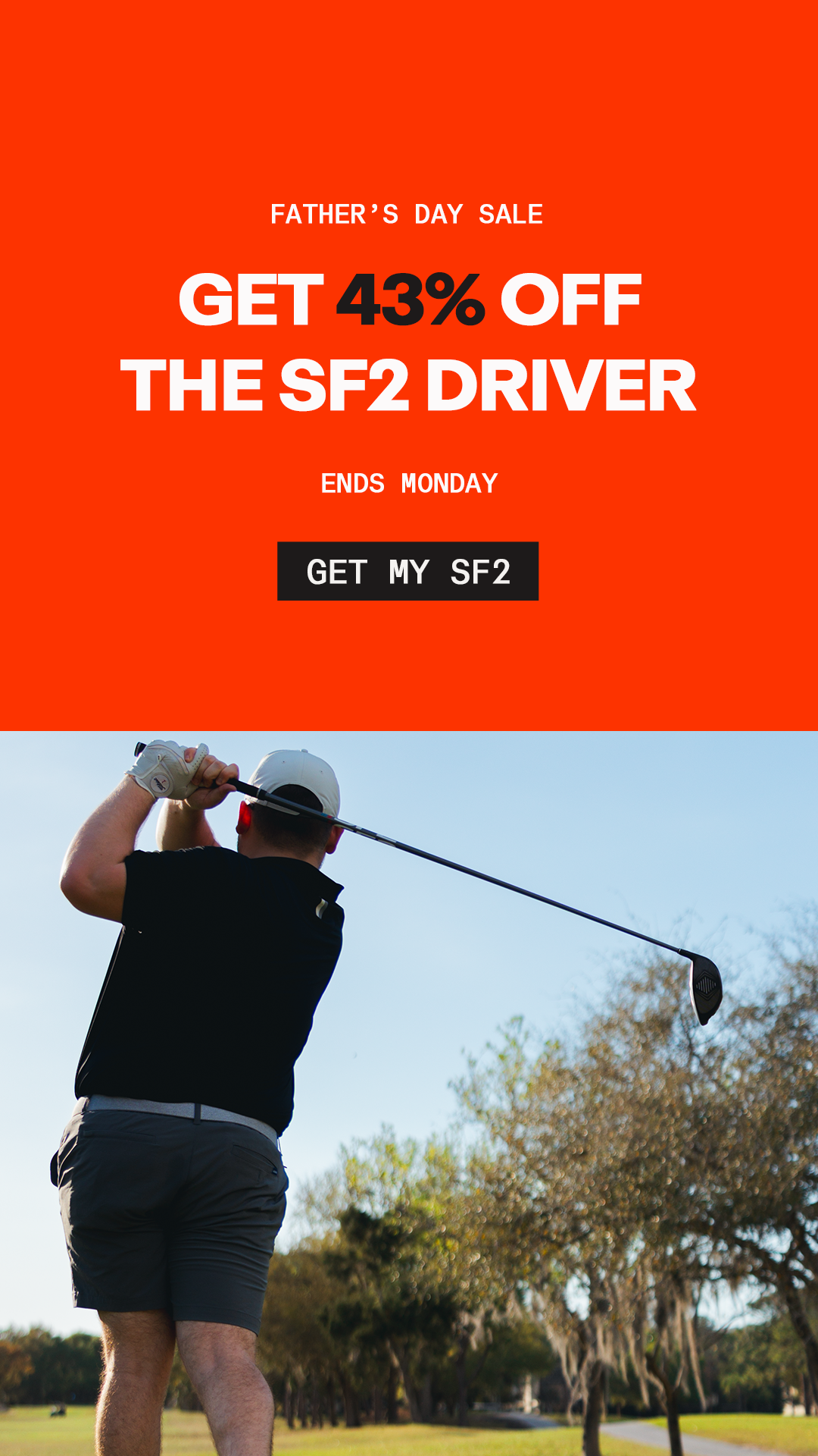 Performance Golf Facebook ad