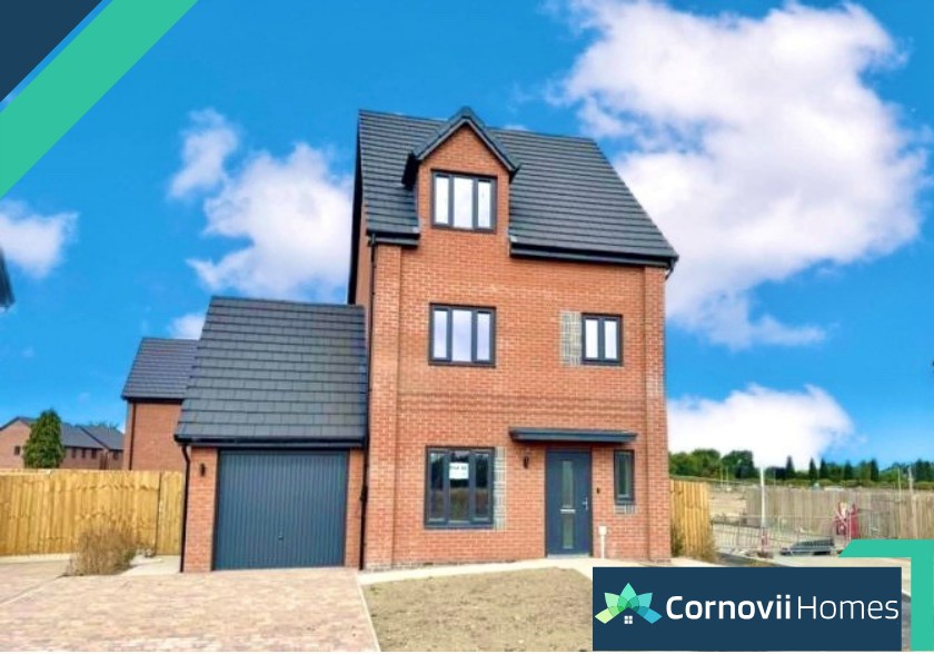 Cornovii Homes Facebook ad: Property Spotlight, Plot 61, The Falcon (4‑bed, 3‑storey…