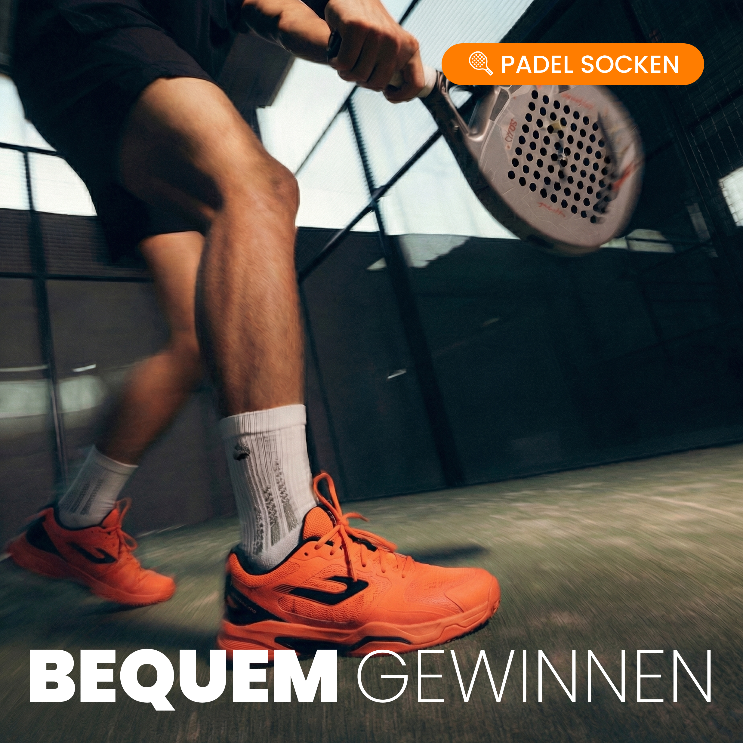 Active Rock Facebook ad: Padel Socken, Mikrorutschschutz, Anti-Blasen & Geruchsfrei