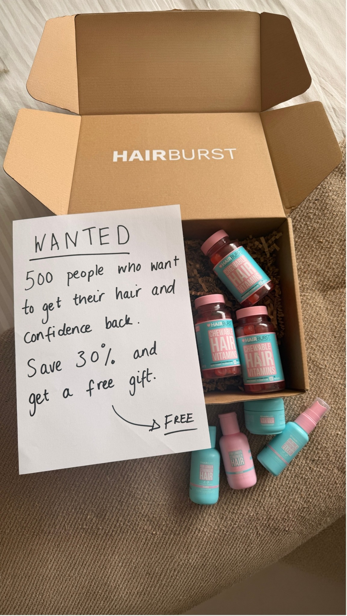 Hairburst Facebook ad