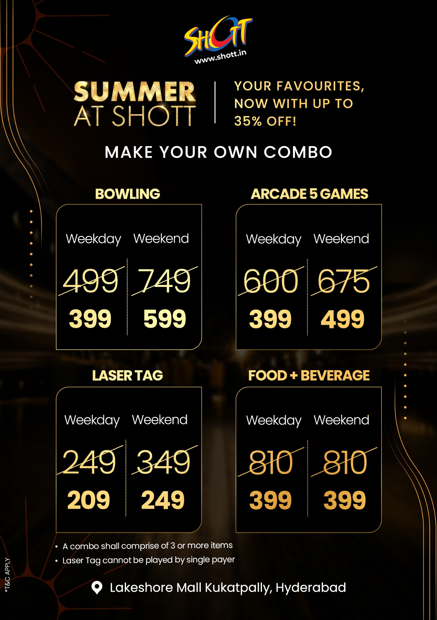 SHOTT Facebook ad: Make Your Own Combo | SHOTT