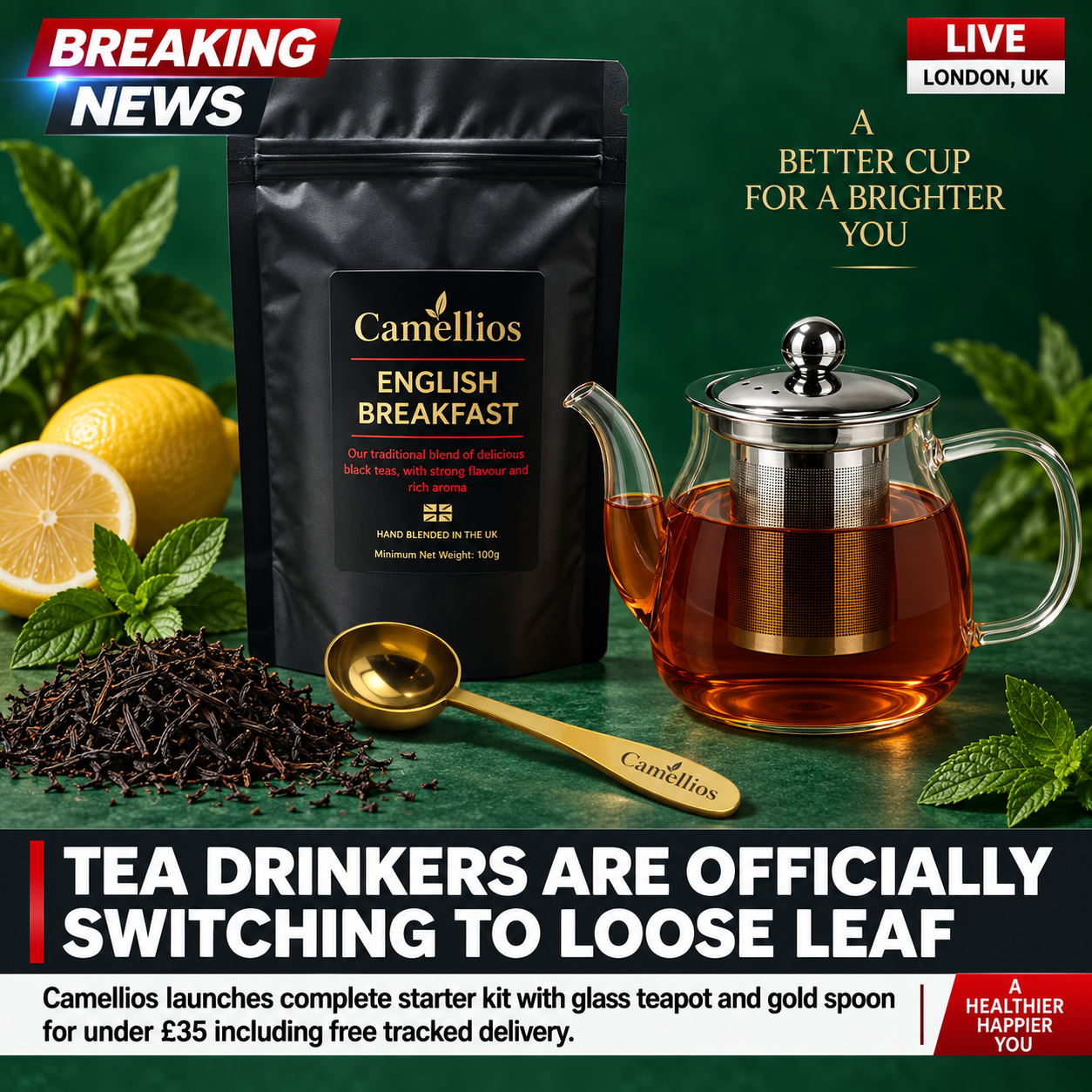 Camellios Facebook ad: Under £35, Everything Included