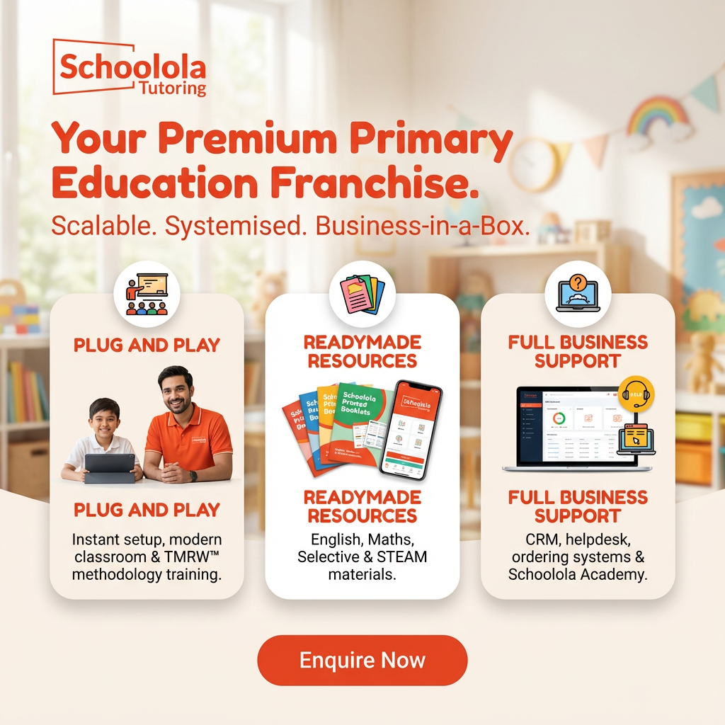 Schoolola Victoria Facebook ad: Tutoring Franchise- VIC Territories Selling Fast