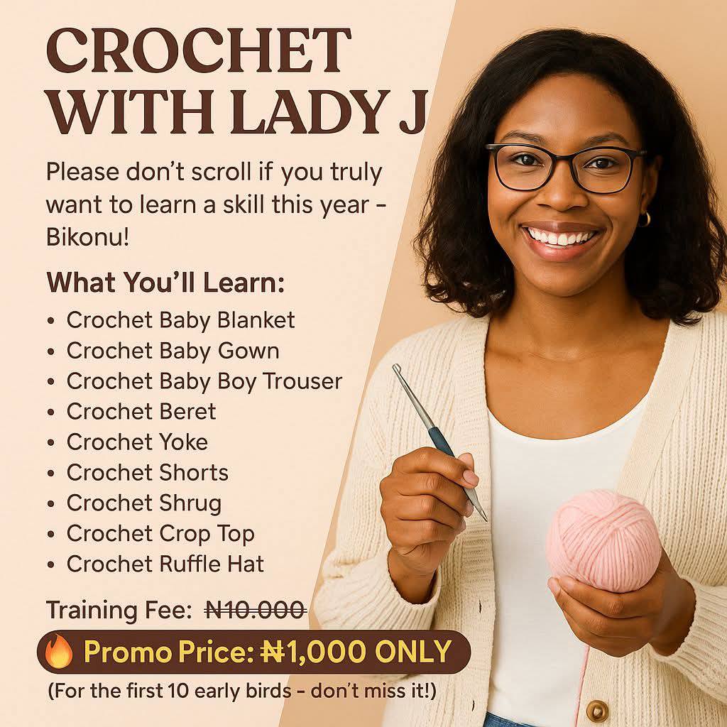 Ladyj crochet collections Facebook ad: ONLY FOR EARLY BIRDS