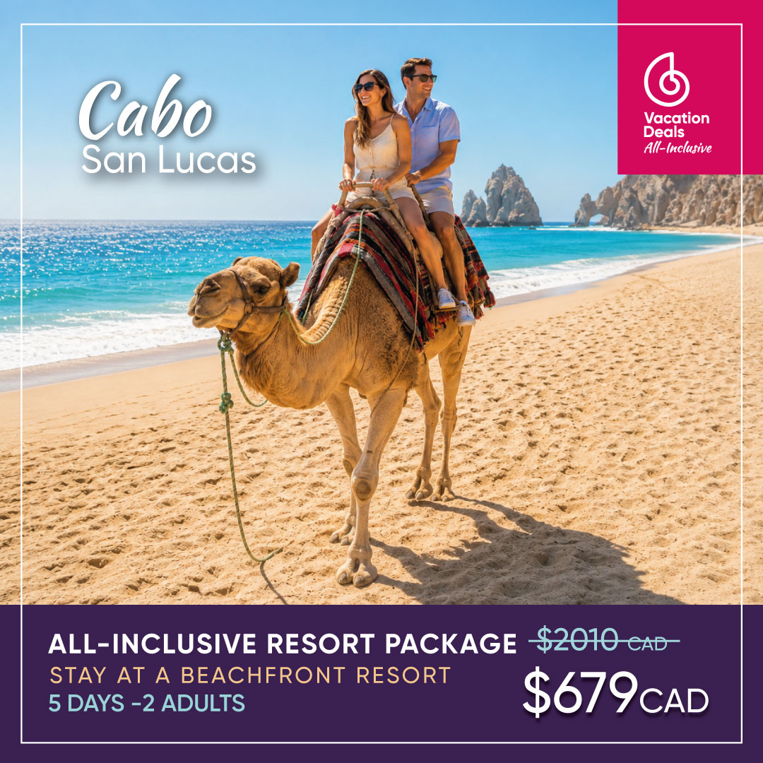 Vacation Deals All Inclusive Facebook ad: Save NOW & travel in the next 12 months.