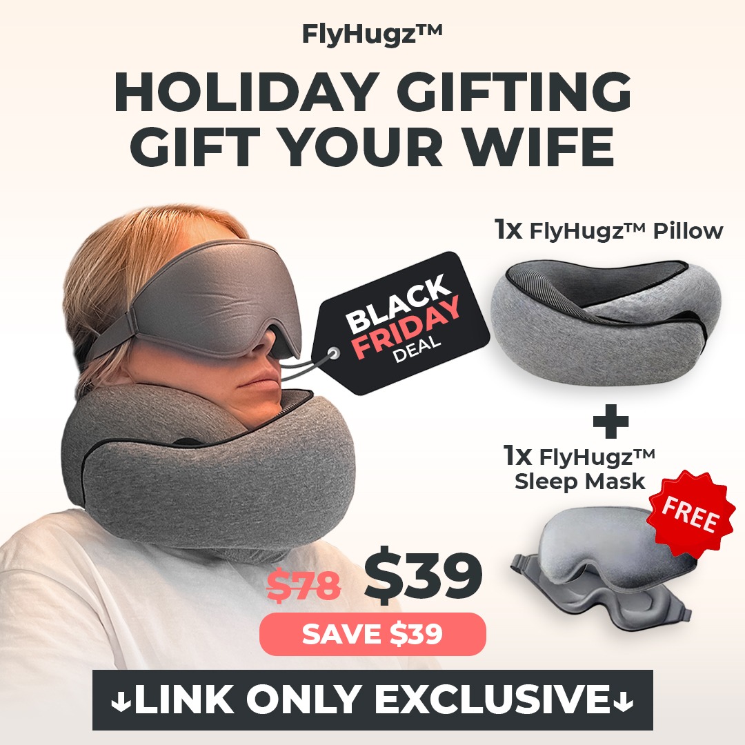 FlyHugz Facebook ad: Get A FREE Sleep Mask Today!