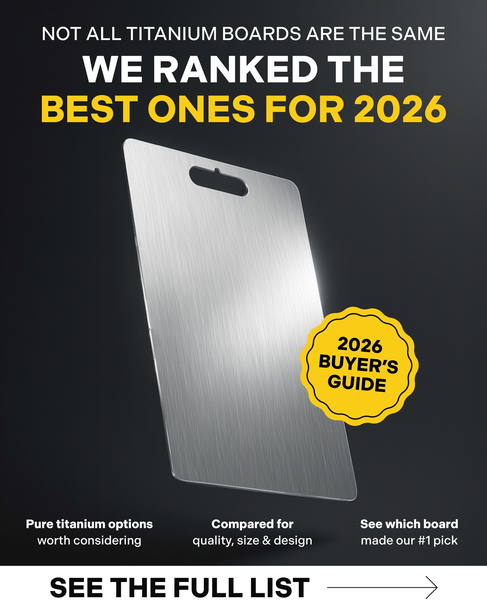 ChopChop USA Facebook ad: 5 Best Titanium Cutting Boards for 2026