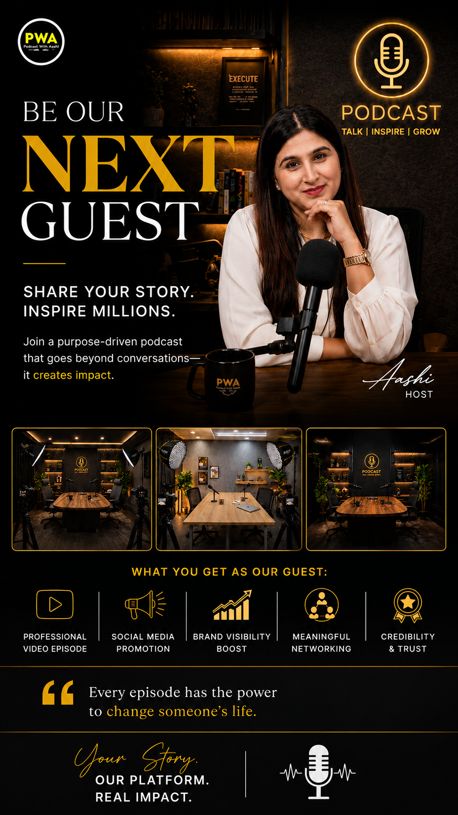 Podcast With Aashi Facebook ad from May 22, 2026