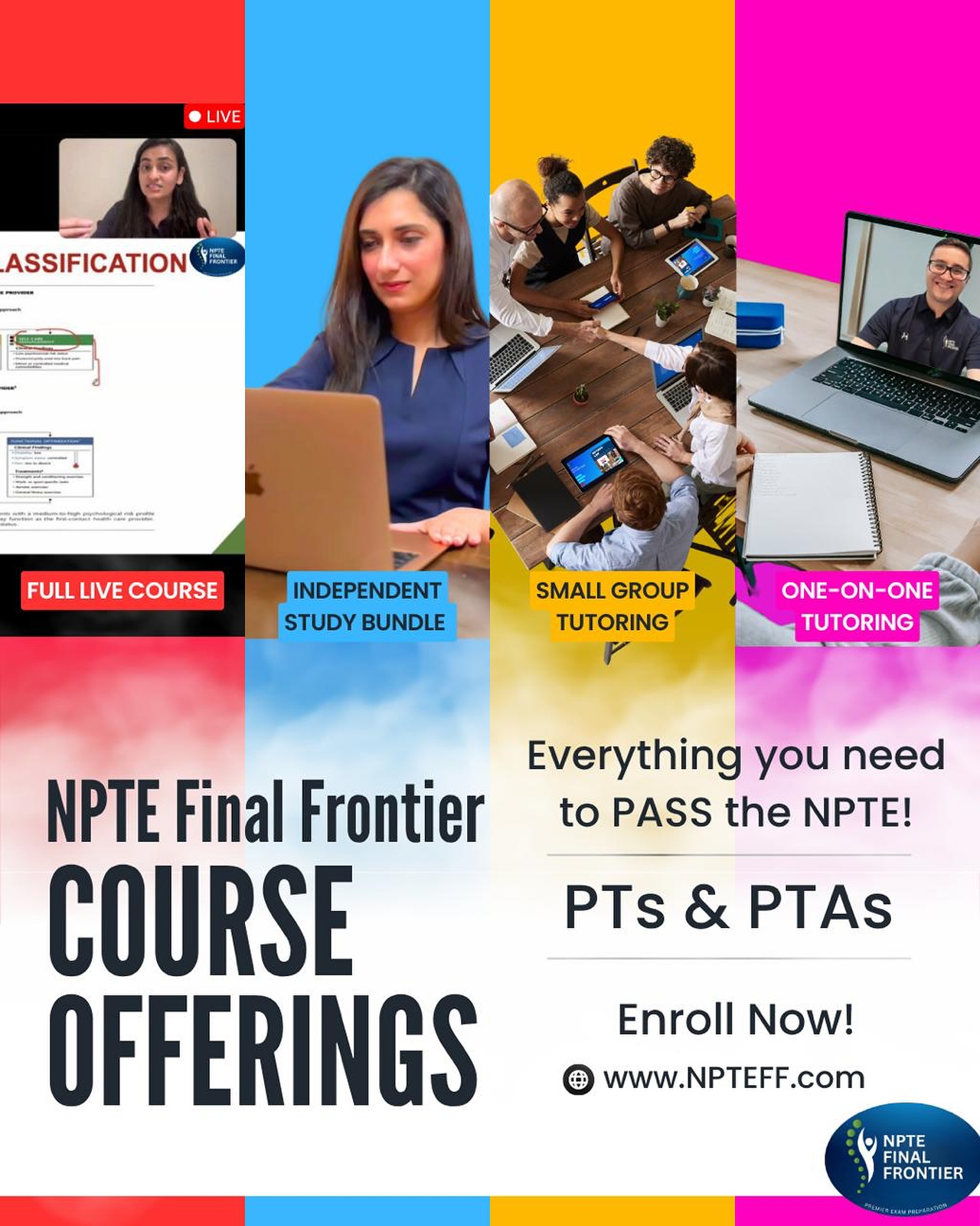 NPTE Final Frontier Facebook ad: PTs & PTAs: your dream career is one…