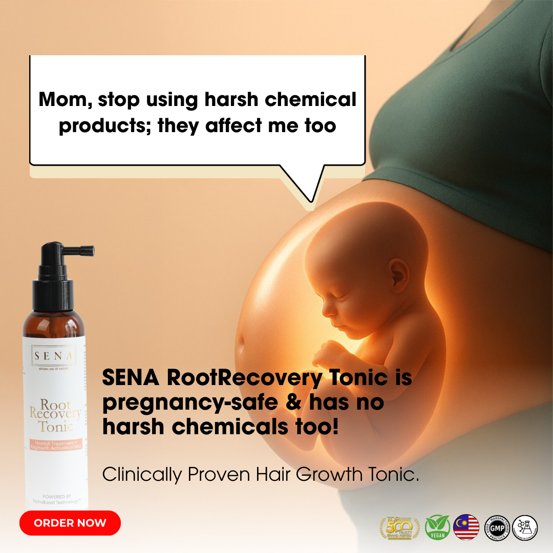 SENA HQ Facebook ad: Stop Hair Fall Without Risking What Matters Most
