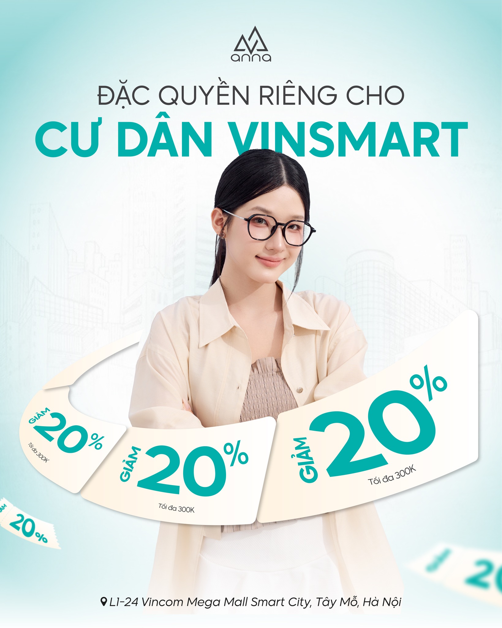 Anna Eyeglasses Facebook ad