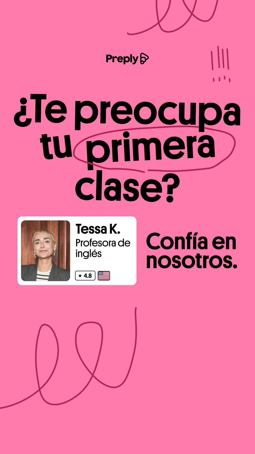 Preply Facebook ad