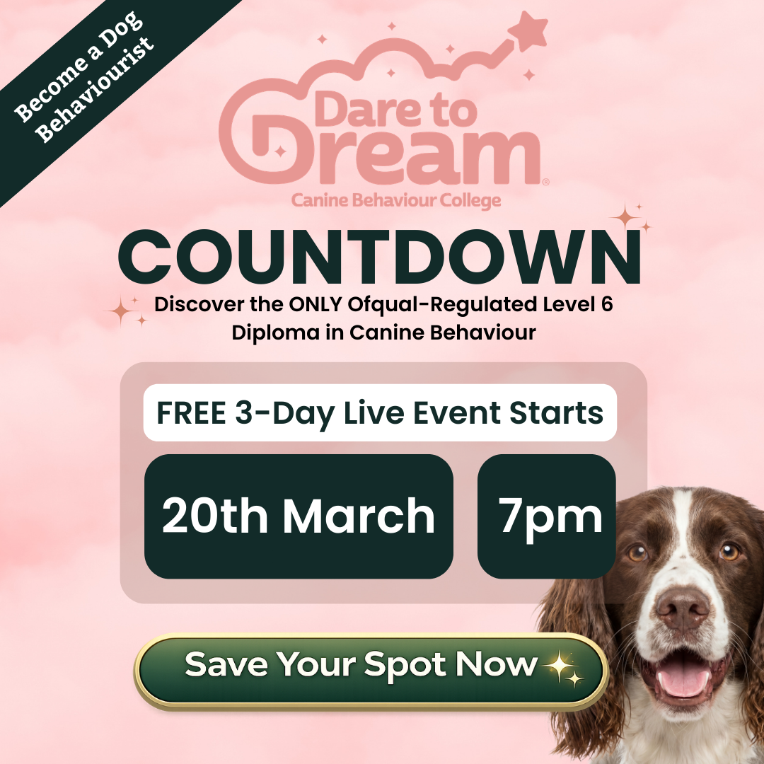 The Canine Behaviour College Facebook ad: Turn Your Passion for Dogs Into a Career