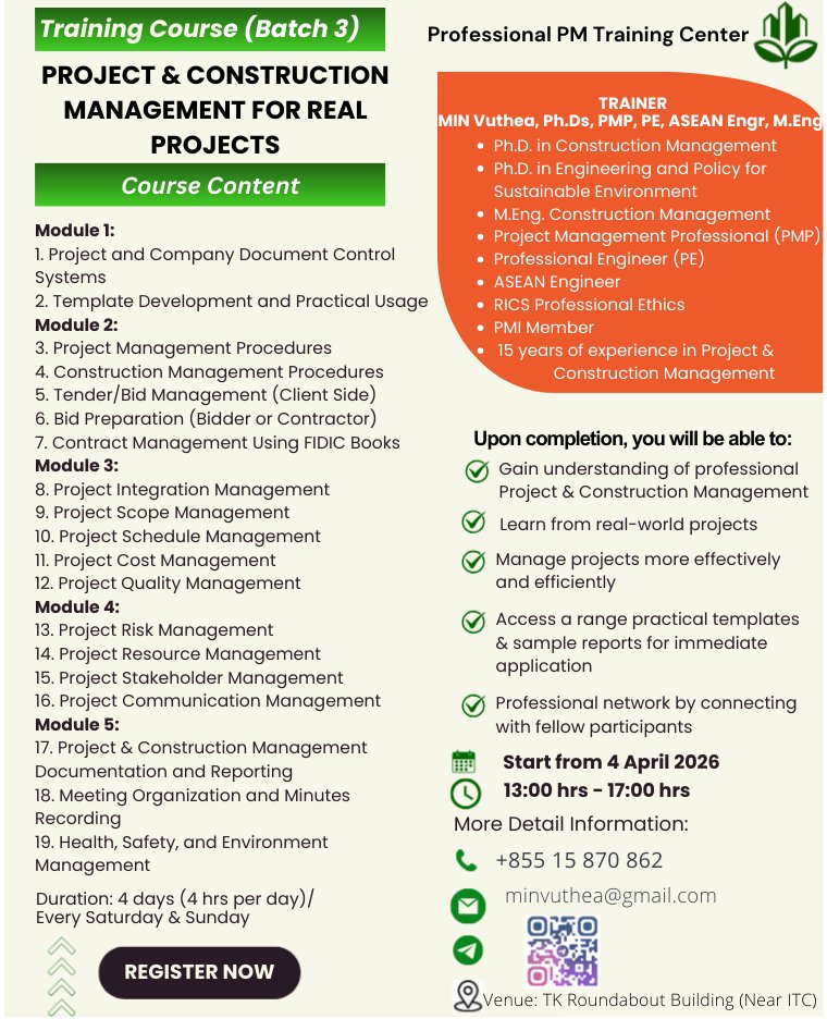 Professional PM Training Center Facebook ad: Training Course on Project and Construction Management for…