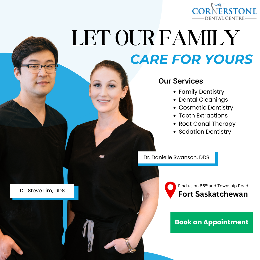 Cornerstone Dental Centre Facebook ad from Jun 1, 2025