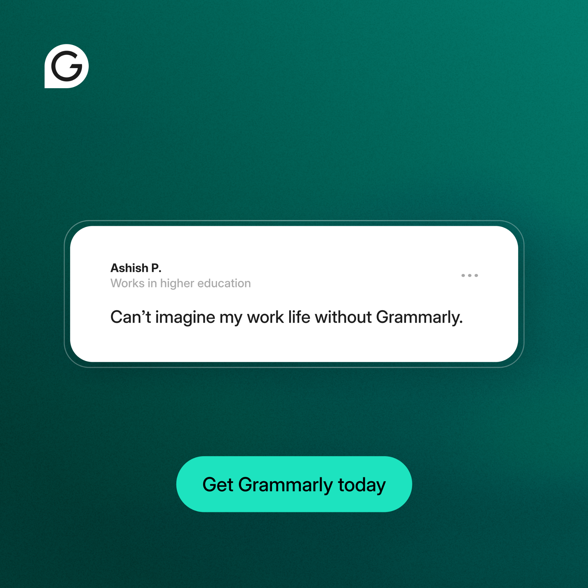 Grammarly Facebook ad