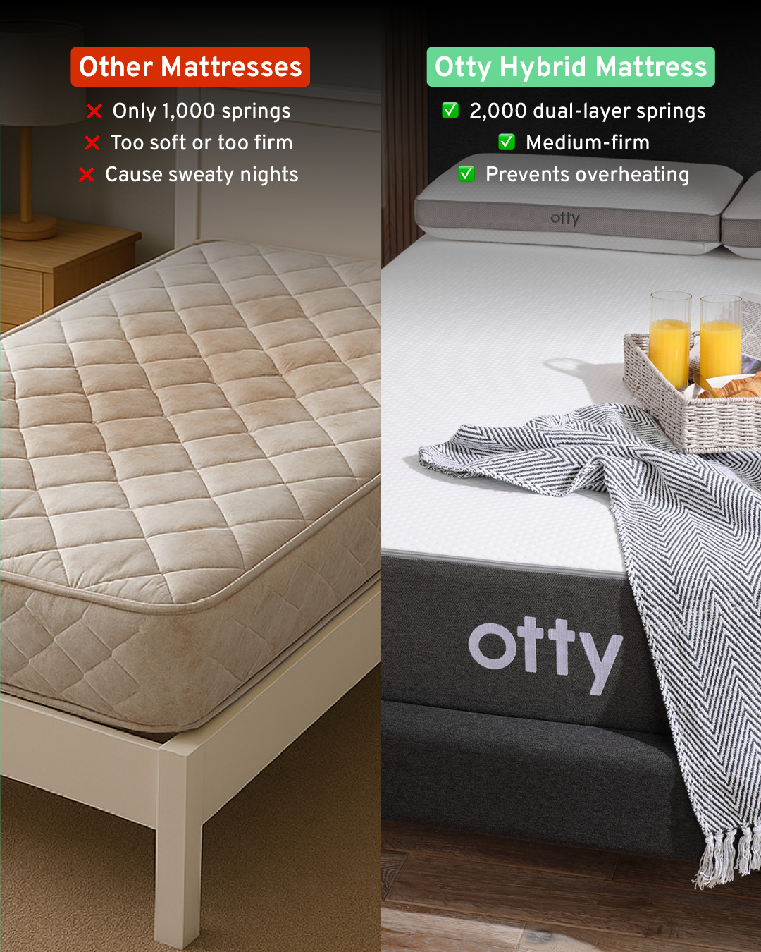 OTTY Mattress Facebook ad