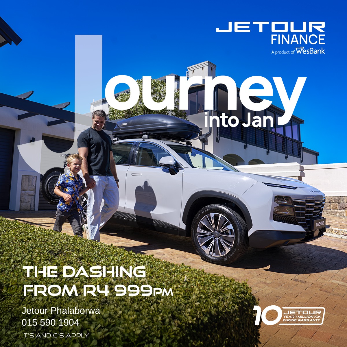 Jetour Phalaborwa Facebook ad: Dash into December and drive confidently into January…