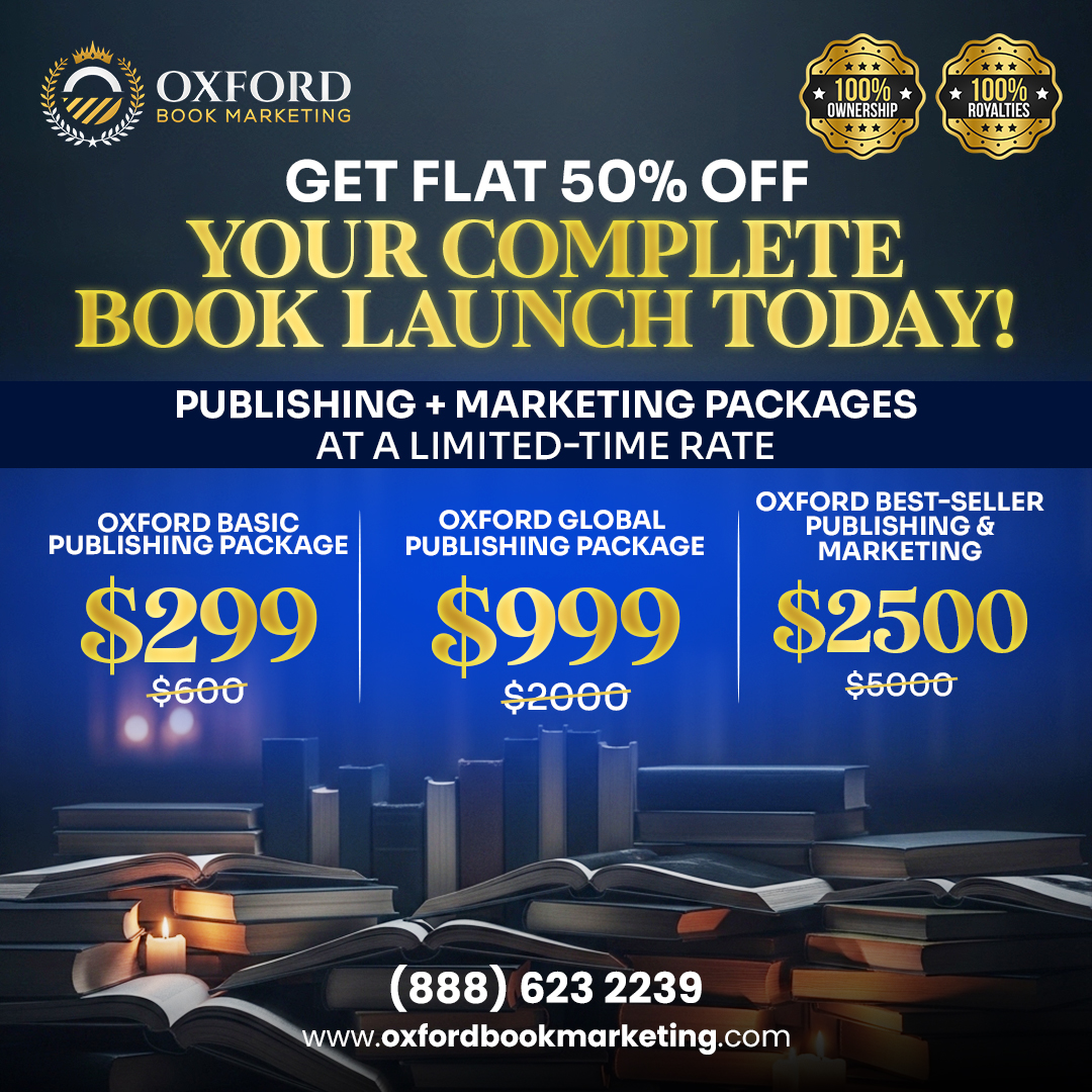 Oxford Book Marketing Facebook ad: Publish, Promote & Get Discovered!
