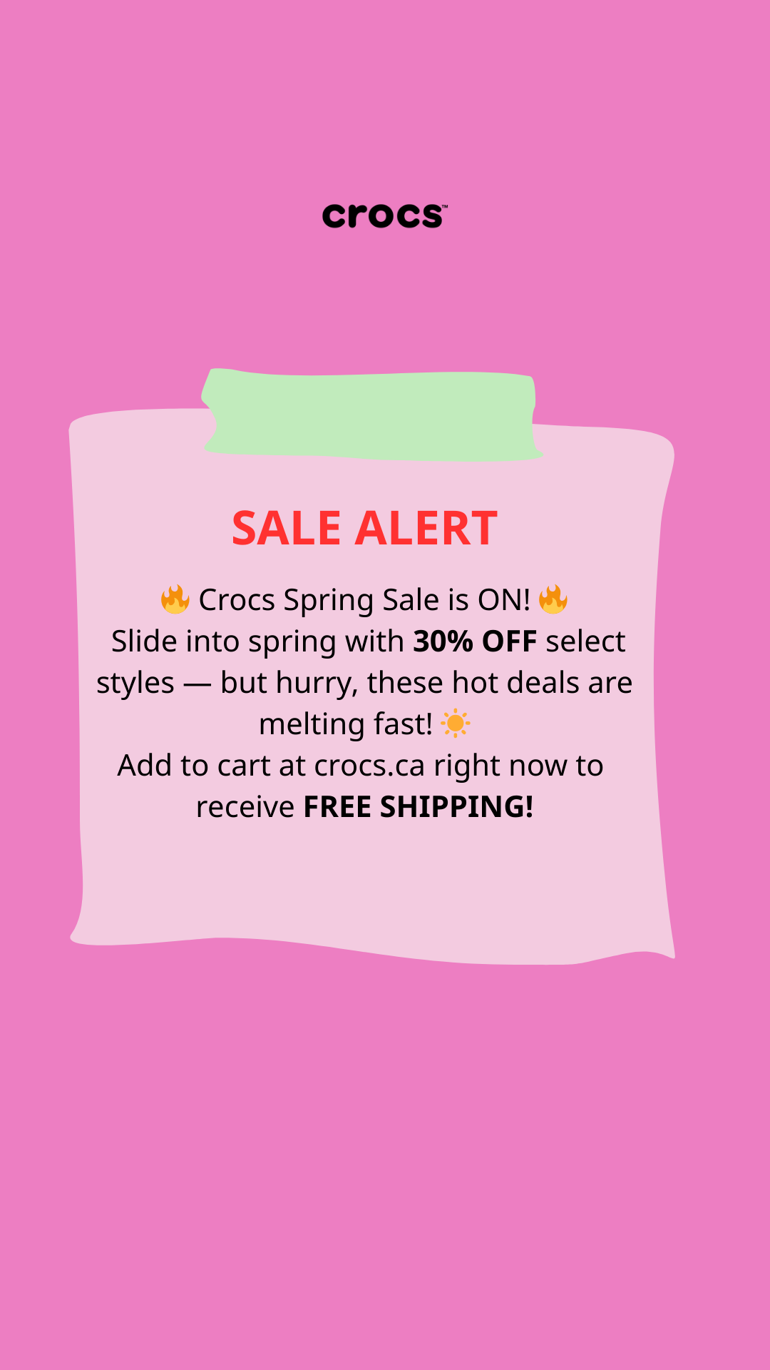 Crocs Facebook ad
