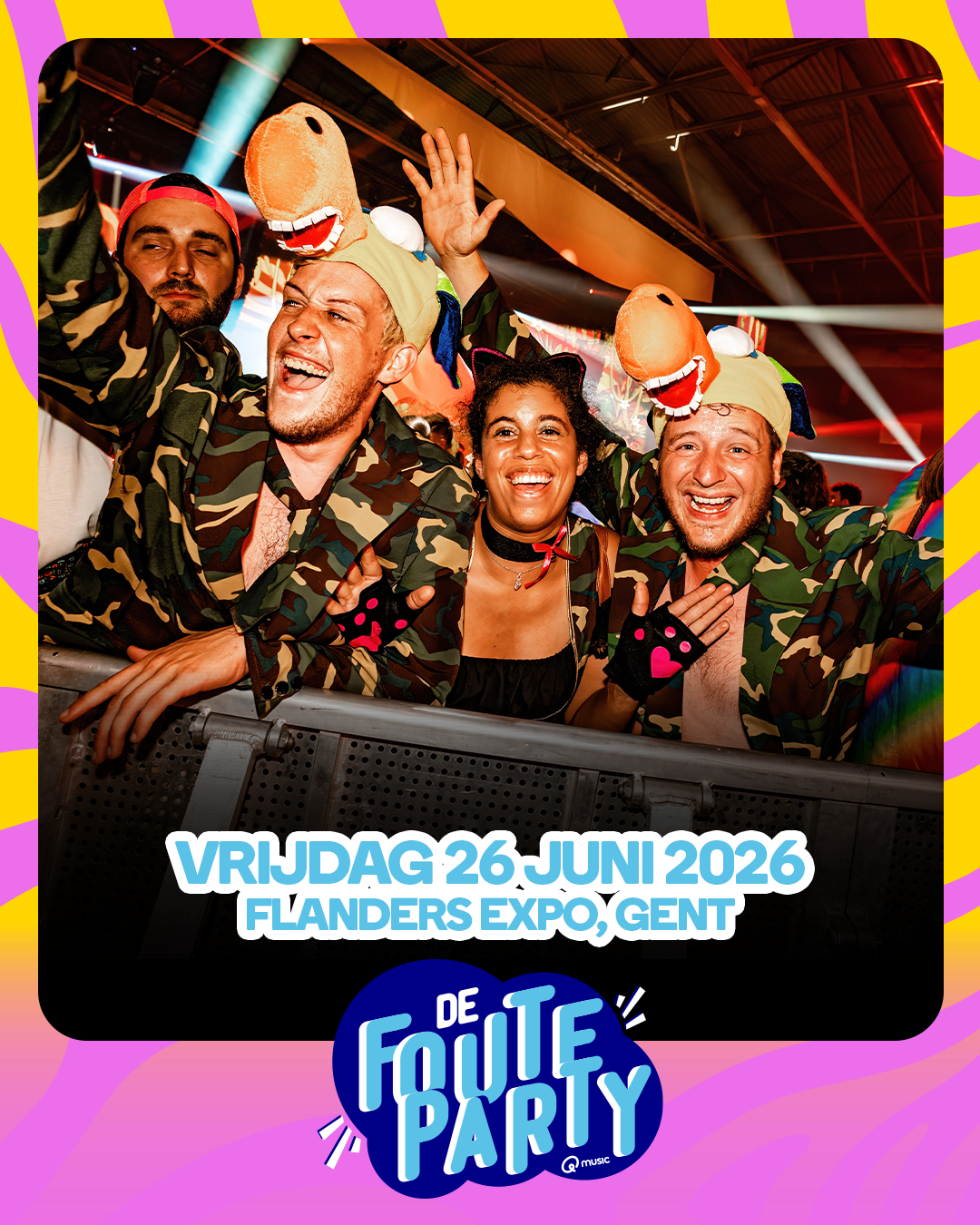 Qmusic - België Facebook ad: Tijd voor een feestje!
