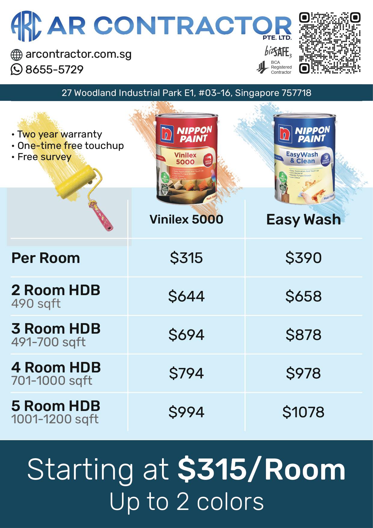 Affordable painting services Singapore Facebook ad: Singapore’s Most Trusted Painting Service | AR Contractor…