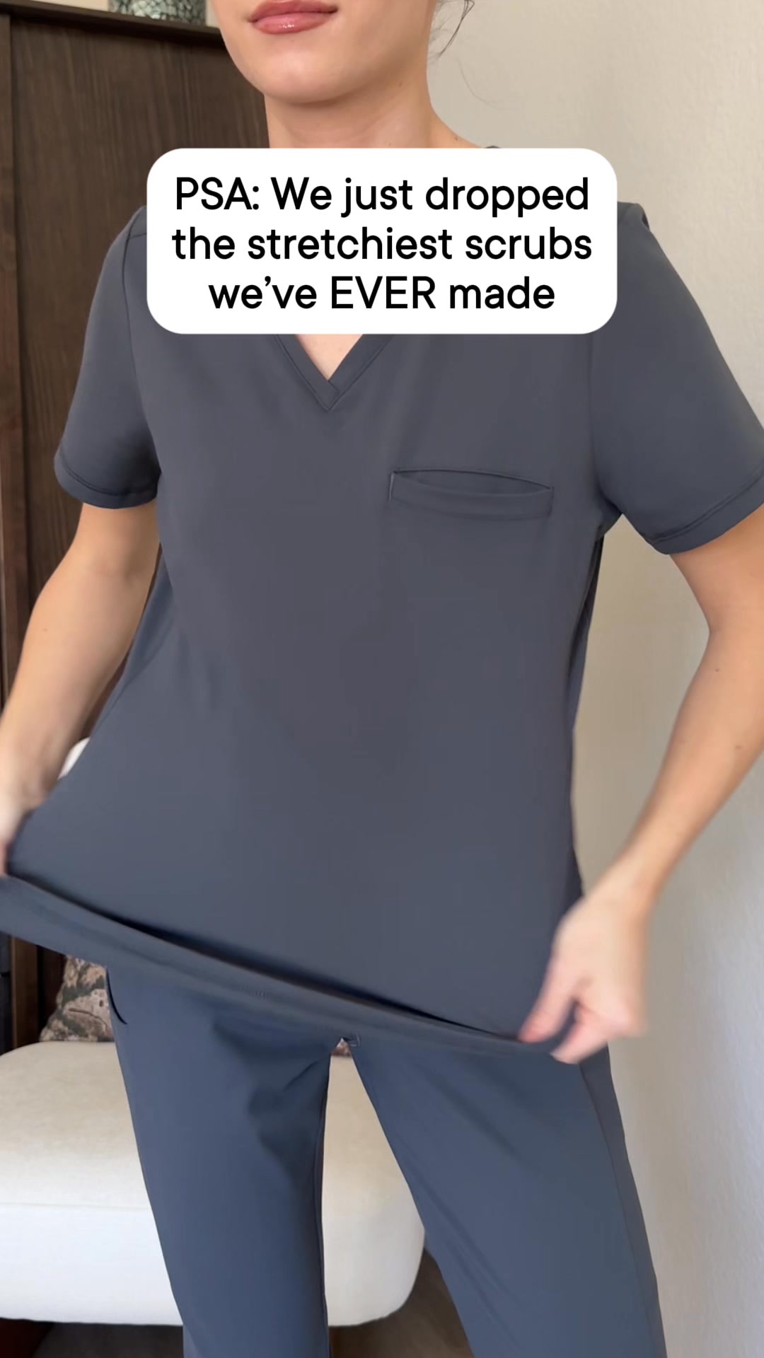 Mandala Scrubs Facebook ad: Stretchy, Spill-Repellent Scrub Tops for $24.99