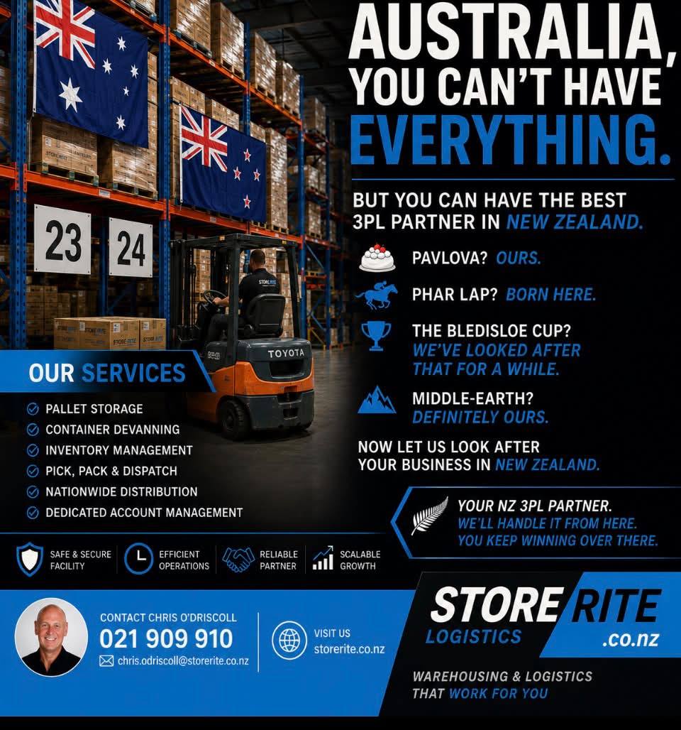 Store Rite Logistics Ltd Facebook ad: 3PL Logistics Provider NZ | Shipping Company | Store Rite…