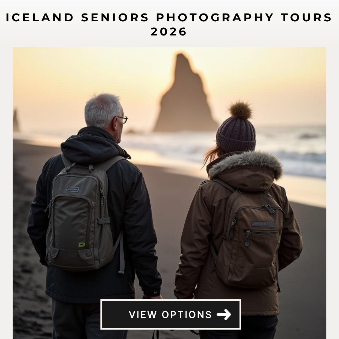 GoSearchable Reflection Facebook ad: Iceland Seniors Photography Tours 2026.