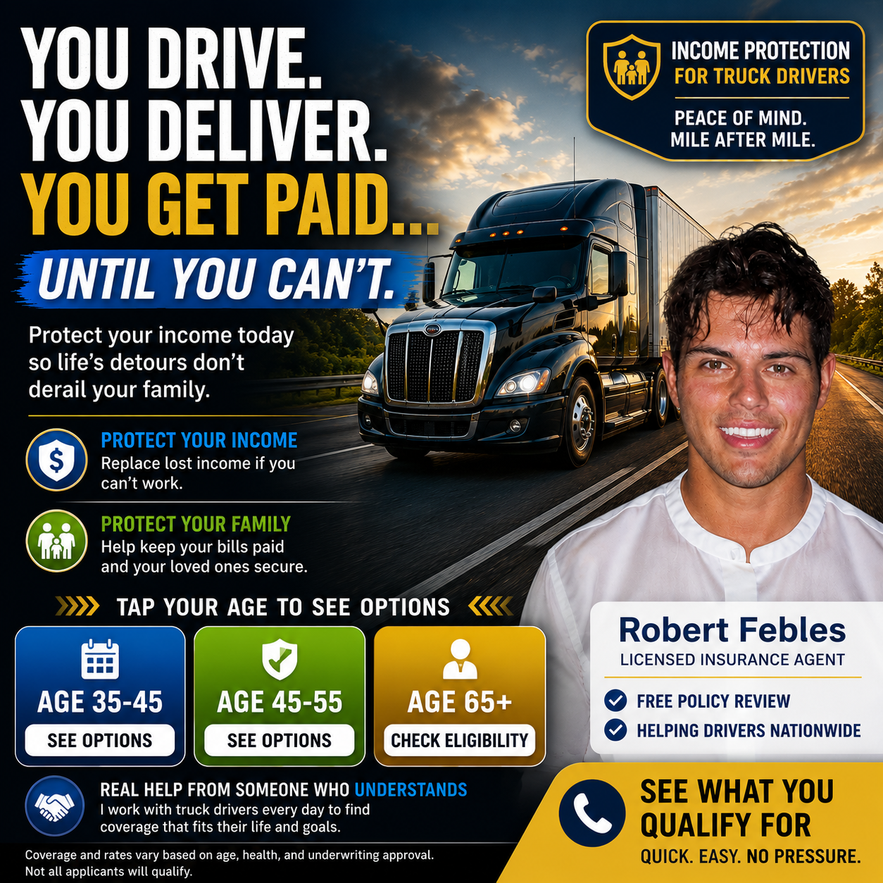 American Trucker Association Facebook ad: Plans Start at $2/Day