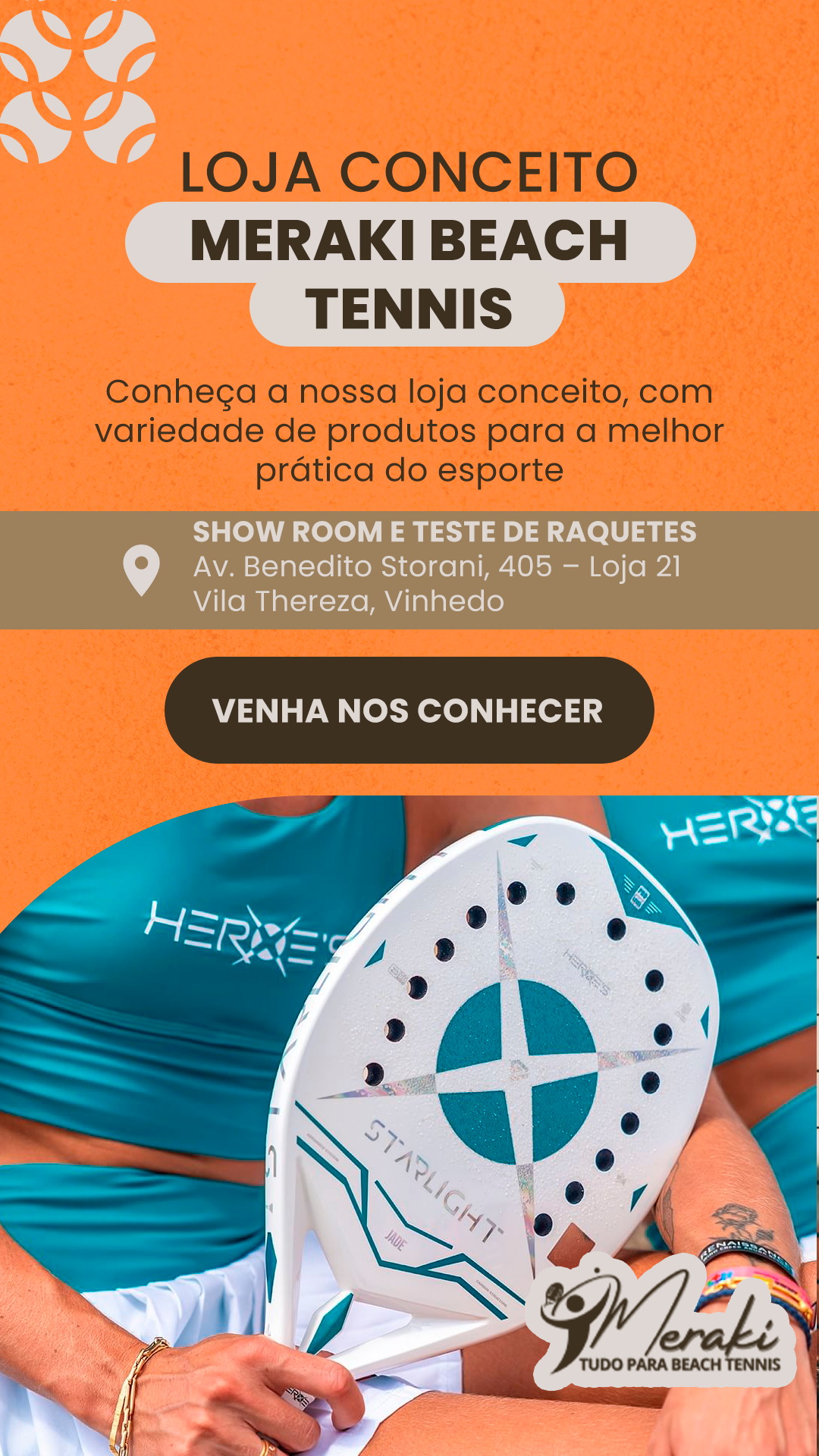 Meraki Beach Tennis Facebook ad from Dec 13, 2024