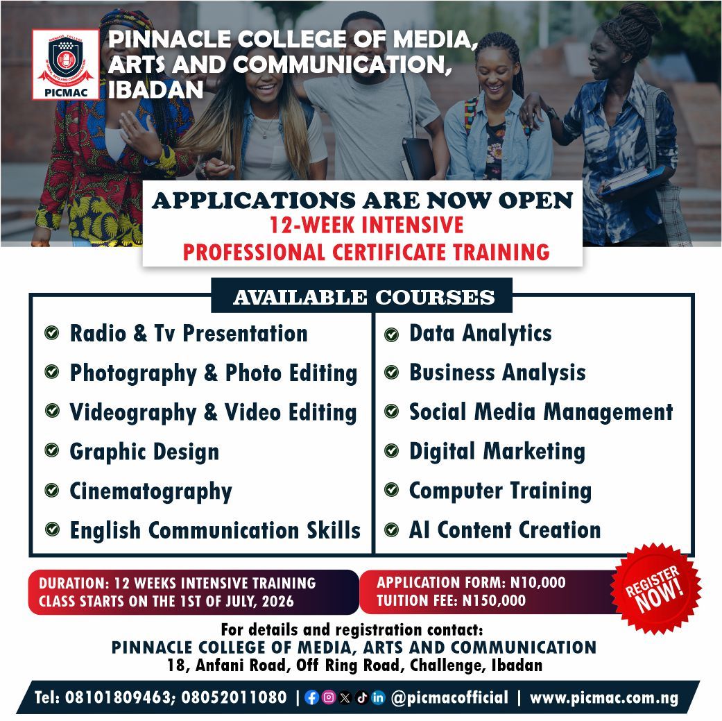 Pinnacle College of Media, Arts and Communication Facebook ad