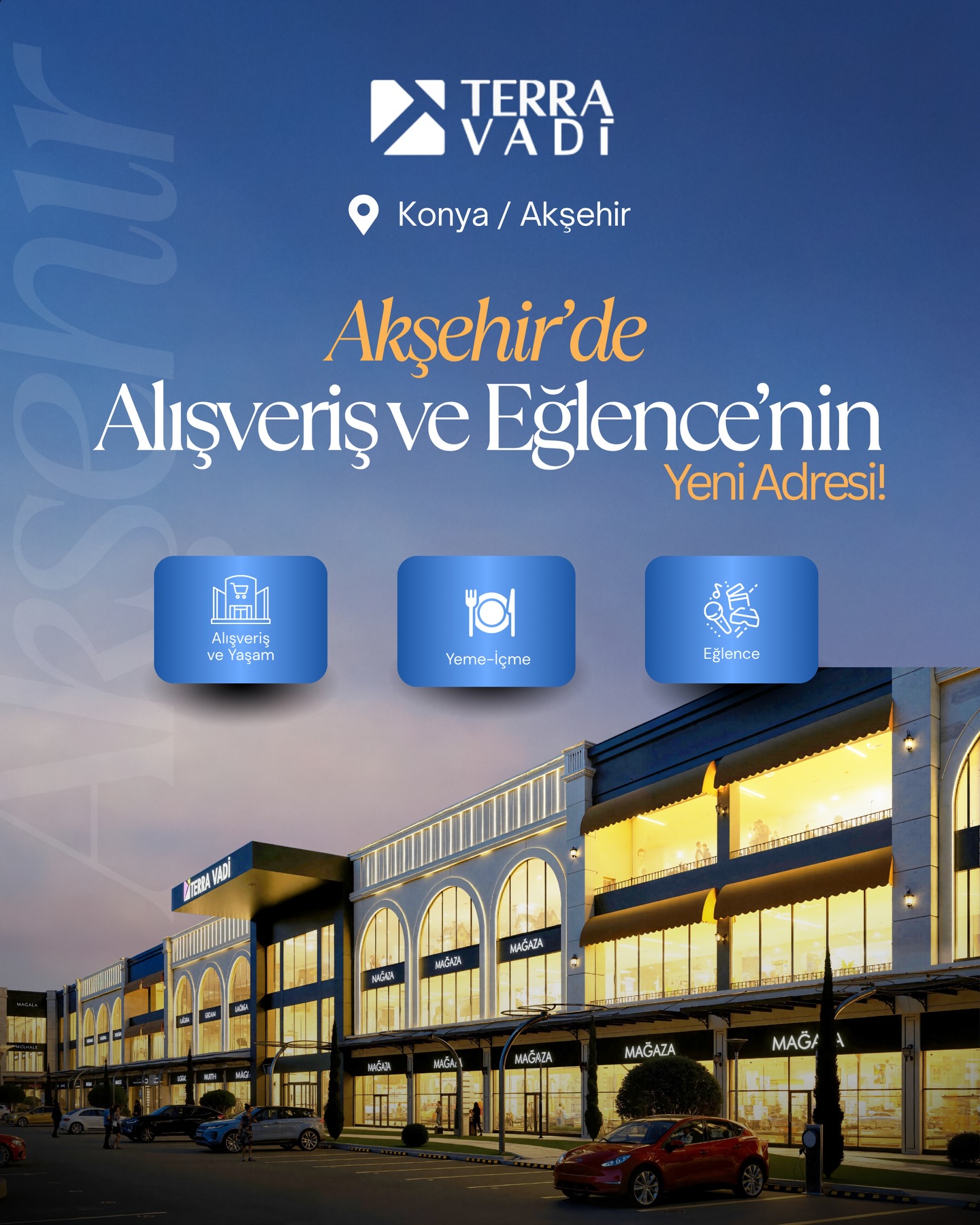 Terra Vadi Alışveriş ve Yaşam Merkezi Facebook ad: Akşehir’de Alışveriş ve Eğlence’nin Yeni Merkezi: Terra Vadi