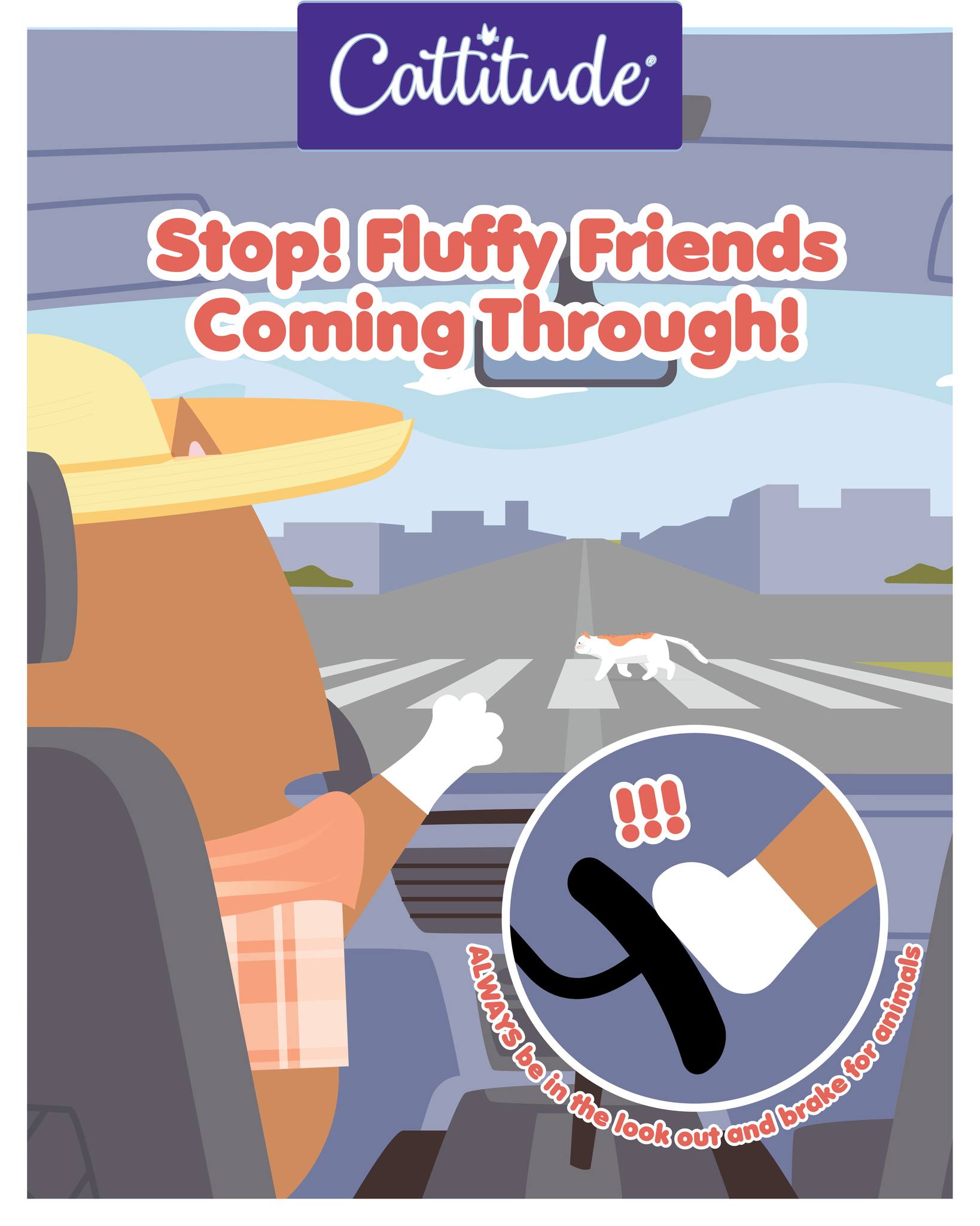 Cattitude Facebook ad: Stop! Paws coming through