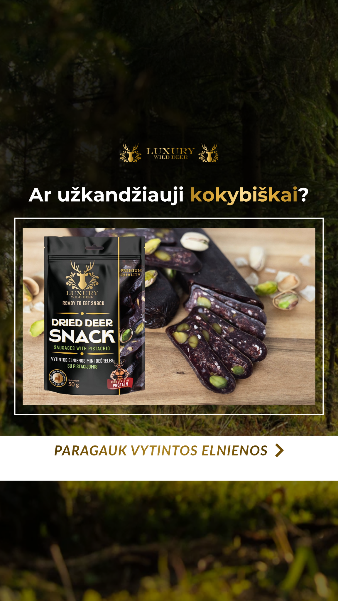 Luxury Wild Deer Facebook ad from Apr 17, 2026