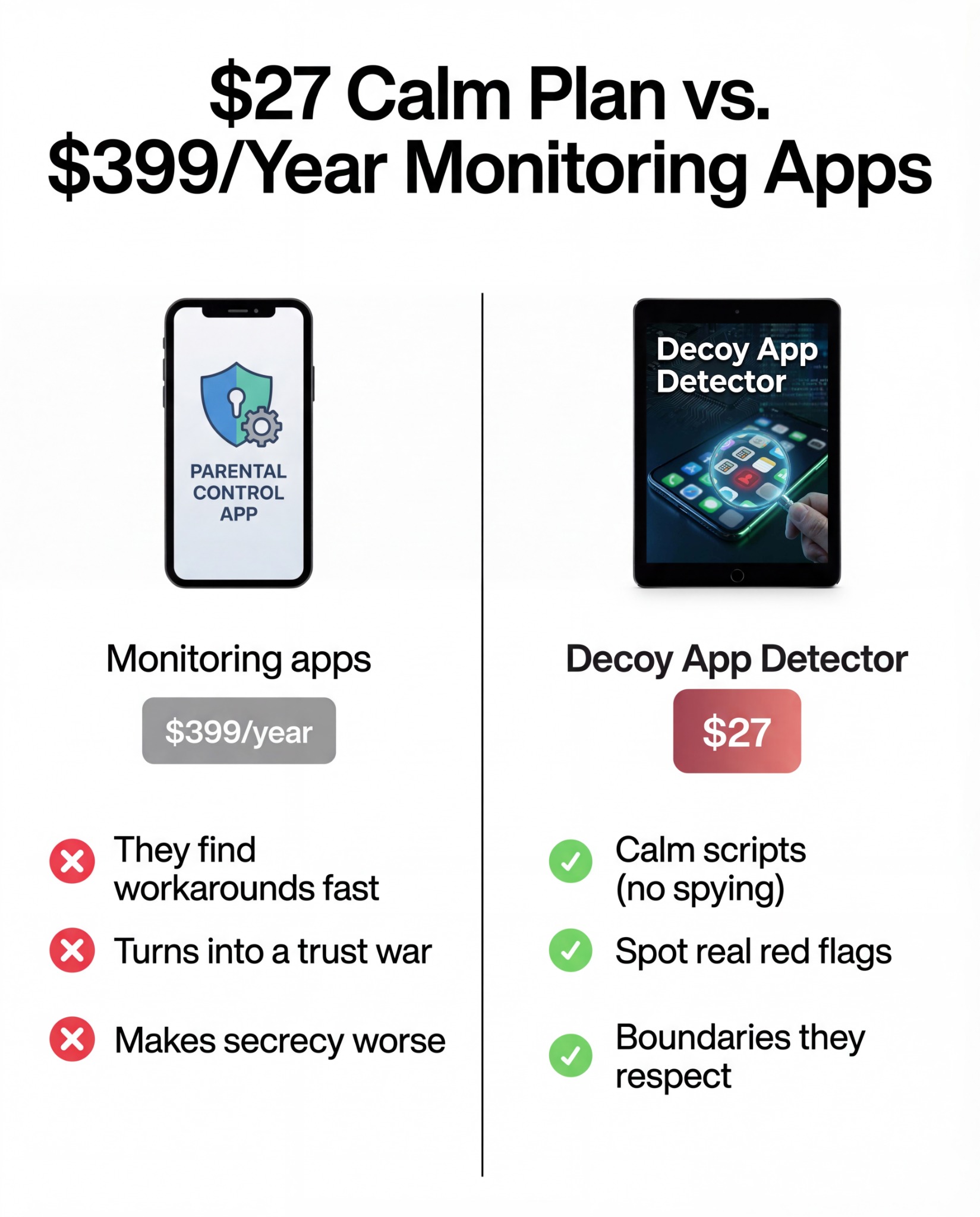 The Decoy App Detector Facebook ad: Why Monitoring Apps Make Teens Sneakier