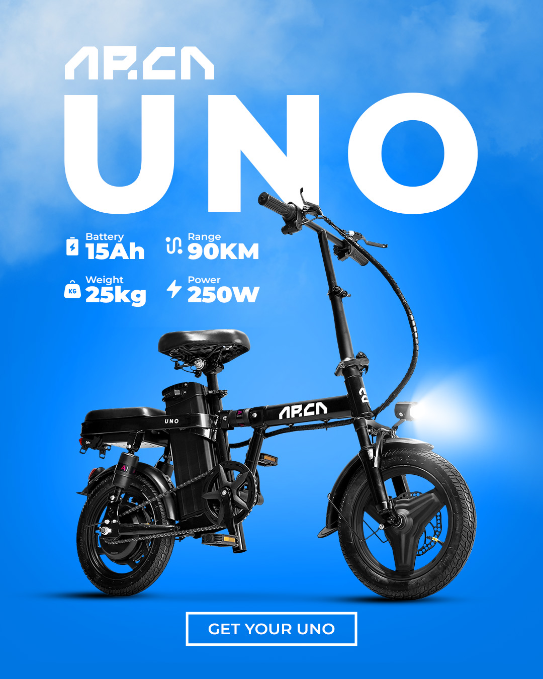Escooter Clinic Facebook ad: The Arca UNO is a road-legal electric-assisted pedal…