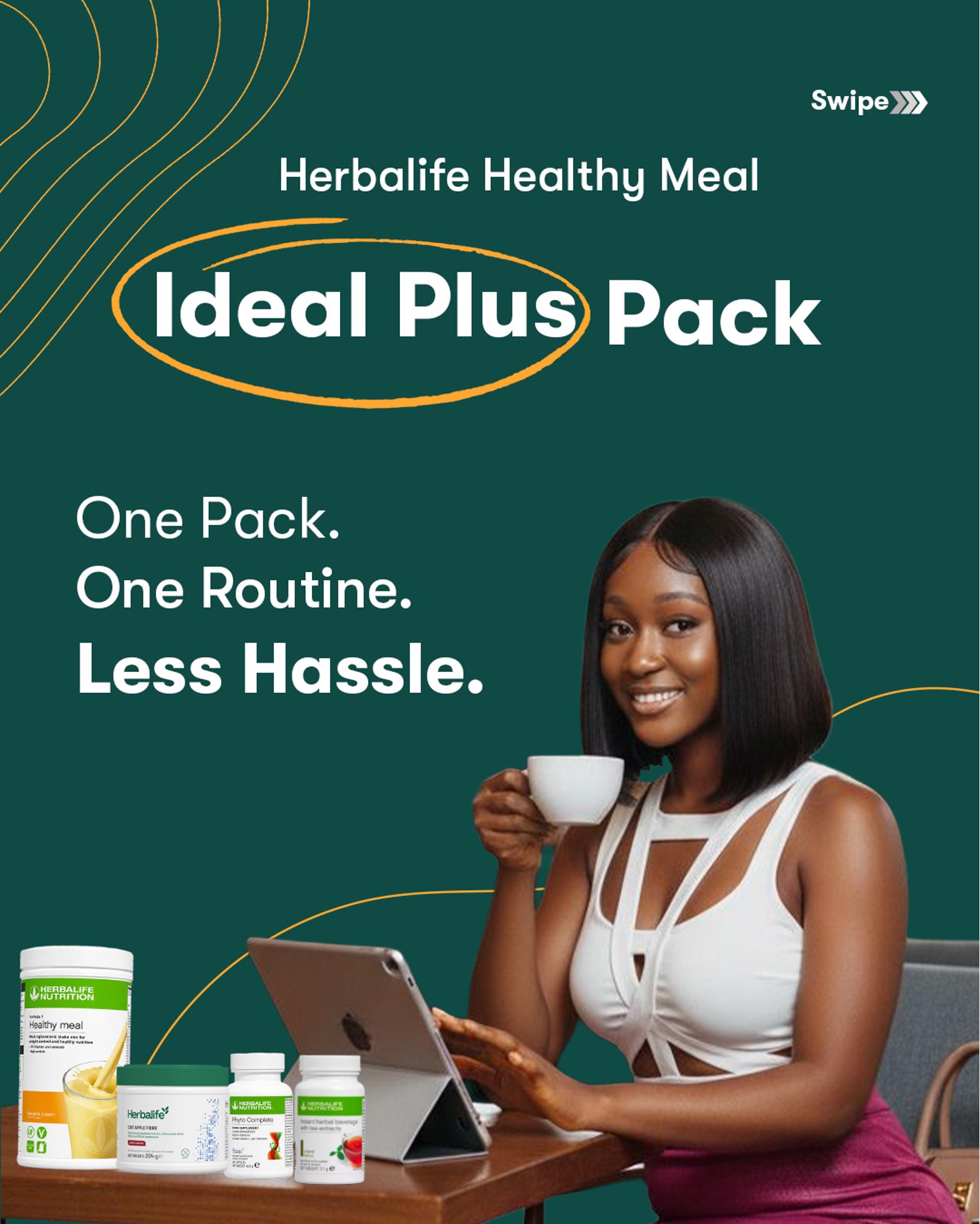 Herbalife Facebook ad: The Ideal Plus Pack combines: Formula 1 Tea…